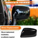 Yumzeco 1PC Compatible with Subaru Side Mirror Cover Forester/Outback/Impreza/Crosstrek/Legacy, Driver Side for Subaru Mirror Cap W/O Light Clip-on 91059FJ010 Replacement-Left, Glossy Black