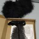 Soarer Black Ostrich Feather Boas 2yards 3ply Long Boas for Party, DIY Production, Clothing Decoration (Black)