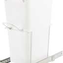 Knape & Vogt SBM12-1-50WH in-Cabinet Bottom Mount Pull Out Trash Can, 22.88" by 11" by 20",White