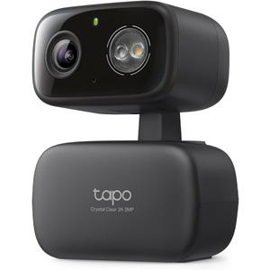 Tapo 2K Indoor/Outdoor Pan/Tilt Wired Security Camera - Baby Monitoring, Person & Baby Cry Detection, 360 Motion Tracking, Color Night Vision, Subscription-Free Local Storage or Optional Cloud, C217 (Black)