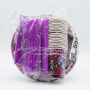 141 Pcs Party Supplies include 7'' Plates,9'' Plates, Tablecloth, Straw, Kinfes, Spoons, Napkins, Cups for the Monst-Highs Party Decoration