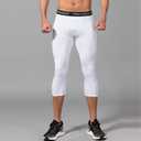 SS COLOR FISH 3 Pack Men 3/4 Compression Pants Athletic Baselayer Workout Sports Running Legging Tights for Men (XXL)