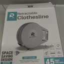 Retractable Clothesline - Portable Heavy Duty Indoor and Outdoor Washing Line - 45 Feet PVC Retracting Clothes Line with Wall Mount Hang The Wet Dry Clothing Laundry - Easy Installation (Grey)