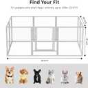 Clear Acrylic Dog Play Pen Indoor - 59 Inch 10-Panel Pet Enclosure for Small Dogs & Cats, Outdoor Use with Door, Easy Assemble & Cleaning