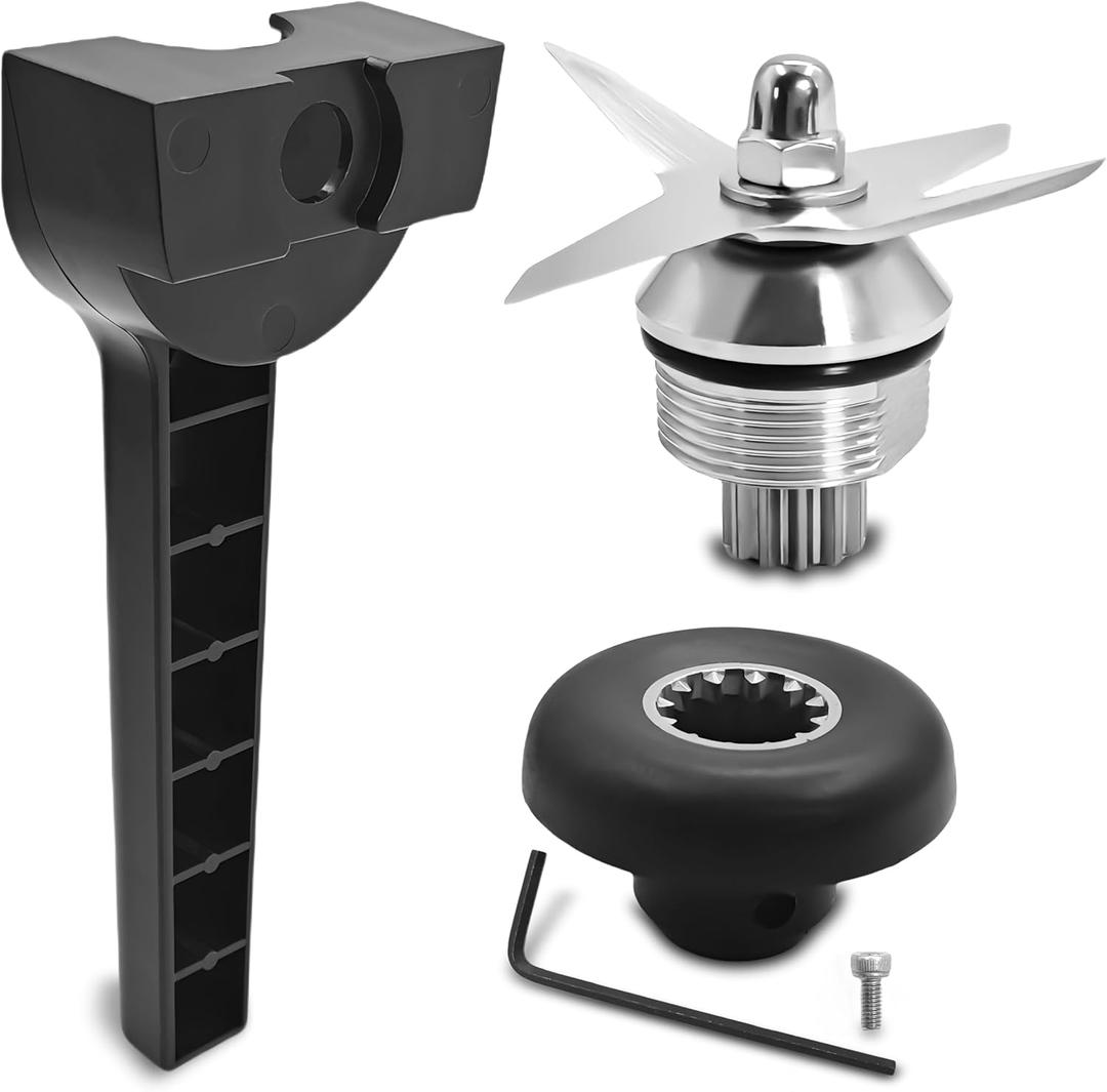 Blade Replacement Parts Fit for VitamixBlender Blade Assembly with Wrench & Drive Socket Removal Tool Compatible With Vitamix 64oz and 32oz Container