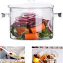 Glass Saucepan - 2.3L/78OZ Glass Saucepan Heat-Resistant Borosilicate Glass Handmade Cookware Set stovetop Pot - Safe for Pasta Noodle, Soup, Milk, Tea,salad (2.3L/78OZ)