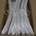 JS HANGER Padded Hanger for Sweaters - 17 Inch Extra Large Heavy Duty Satin Covered Coat Hangers No Shoulder Bump for Women Clothes, Sweaters, Dresses, Clothing, Weddings, Lingerie Pack of 10, Ivory