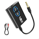 1Mii Bluetooth 5.3 Transmitter Receiver for TV to Wireless Headphones, Dual Link aptX Adaptive/Low Latency/HD Audio, Aux Bluetooth Audio Receiver Adapter for Home Stereo, Airplane, Boat, Gym