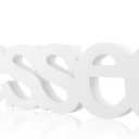 Blessed Letter Table Sign Blessed Standing Letter Table Sign Rustic Wooden Home Standing Decor for Wedding Graduation Party Baby Shower First Communion Christening Decorations(White)