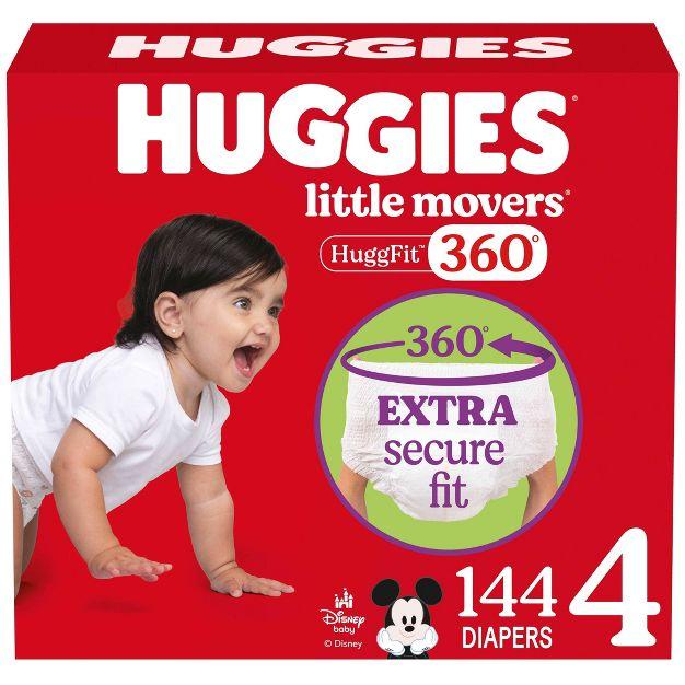Huggies Little Movers HuggFit 144 Diapers - (Size 4, 4 Packs Of 36)