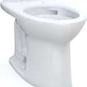 TOTO Drake Elongated Universal Height TORNADO FLUSH Toilet Bowl with CEFIONTECT, Cotton White - C776CEFG#01