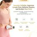 Lymphatic Drainage Massager & Massage Tool, Body Sculpting Machine & Fascia Blaster for Cellulite with Microcurrent, Light, Heat & Vibration, for Legs, Arms & Belly, White