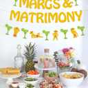 2 x Bachelorette Party Decorations Pre-Strung Glitter Margs and Matrimony Bachelorette Party Banner Bachelorette Garland for Mexican Fiesta Party Decor