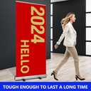 4U Media&Displays Heavy-Duty Retractable Banner Stand 33.5"x80" with Padded Canvas Bag and Box (Stand ONLY) for Trade Show and Indoor Event Display