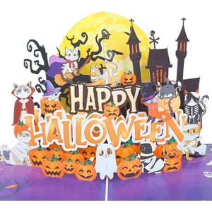 Halloween Card - Cat Pop Up Halloween Card For Kids Halloween Card - Cat Pop Up Halloween Card For Kids