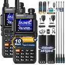 BAOFENG Radios 10W Ham Radio Handheld,VHF/1.25/UHF UV-26 Long Range Walkie Talkies,8PCS Antennas&4PCS 2500mAh USB-C Batteries,5RM Walkie Talkies Aviation/NOAA/AM/FM, 999CH,Frequency Copy-2Pack