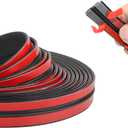 BESULEN 16.4 Ft Car Windshield Weather Stripping, 19mm T Shape Adhesive Rubber Seal Strip, Auto Sunroof Sealing Gasket, Front Rear Windshield Trim Stripping Leak Sound Proofing Weatherstrip