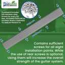 FlowGuard Gutter Guard, USA Made Professional DIY 5 Inch 50-Year Gutter Cover Leaf Protection System - Matte - Aluminum - 22 Feet - by FlexxPoint