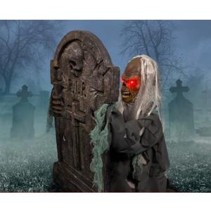 Haunted Hill Farm 30" Tombstone Lifter Animatronic, Halloween Decor, HHTOMBLIFT-4FLSA