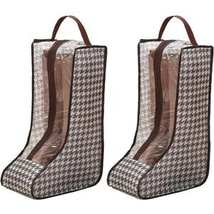 2Pcs Boot Storage Bag Organizer, Dustproof Boot Bags for Cowboy Boots, Portable Travel Shoe Protector Bags, Tall Boot Covers Storage Organizer for Packing