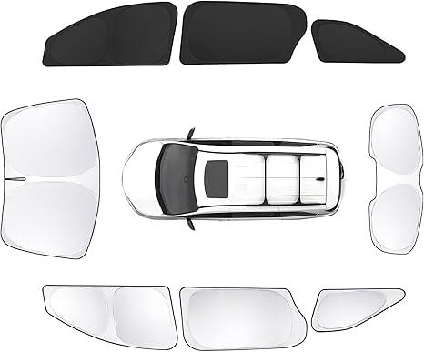 8pcs Car Window Shades for Toyota Sienna 2021-2025 Accessories,Windshield Side Rear Full Sunshade,Sun Visor UV Blocking, Privacy Protection and Blackout for Camping Outdoor