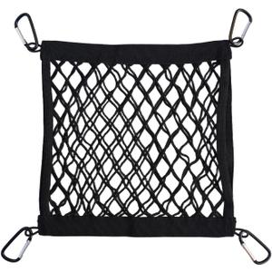 Helmet Holder for Sport Backpack,Backpack Accessories Mesh Storage Bag,Added External Elastic Storage Net for Backpack,4 Carabiners Attaching to Backpack to Carry Helmet and Accessories