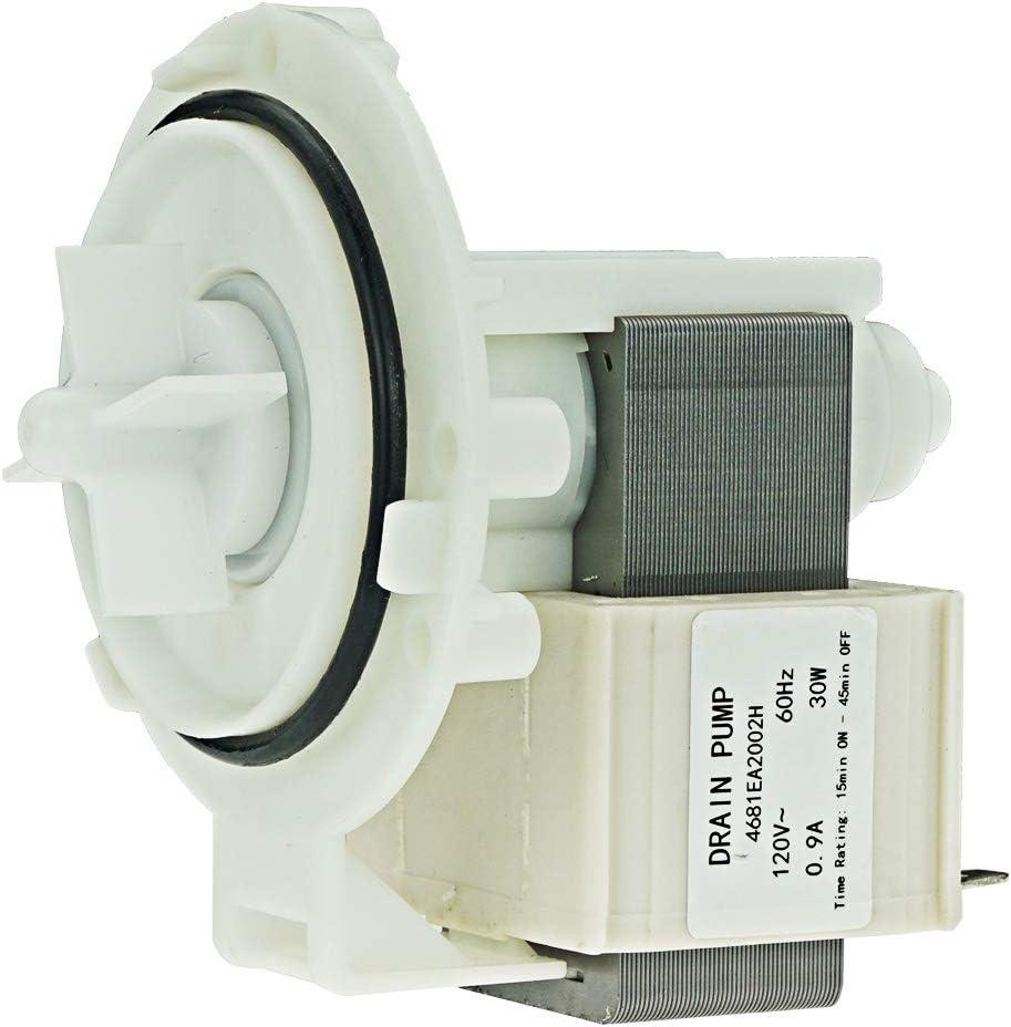 Siwdoy 4681EA2002H Drain Pump Compatible with LG Washers and Dishwashers Replaces AP4438603 EAU61383518 4681EA2001S 4681EA2002D PS3523285