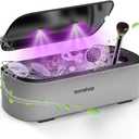 Professional Ultrasonic Jewelry Cleaner - 550ml(19oz) Ring Cleaner with Degas Function, 2 Time Modes, 48Khz Jewelry Cleaner Sonic Machine for Eyeglasses, Dentures, Retainer, Necklaces, Watch(Black)