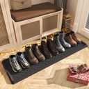 Extra Large Boot Tray 48 Inch Boot Storage Heavy Duty Rubber Mats for Floor Waterproof Shoe Mat Tray for Entryway Multi Use Shoe Rug 16x47.5 Inches (Twill)