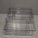 Hudgan 8 PACK Stackable Pantry Organizer Bins (3 sizes) - Clear Fridge Organizers for Kitchen, Freezer, Countertops, Cabinets - Plastic Food Storage Container with Handles for Home and Office (2 XL + 2 L + 4 S)