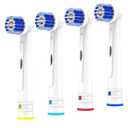 Voguish Replacement Toothbrush Heads Compatible with Oral B Braun, 4 Pack Electric Toothbrush Heads Brush Heads Refill for Oral-B 7000/Pro 1000/9600/ 500/3000/8000 (White)