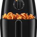 Chefman TurboFry 5-Quart Air Fryer, Integrated 60-Minute Timer for Healthy Cooking, Cook with 80% Less Oil, Adjustable Temperature Control, Nonstick Dishwasher-Safe Basket and Tray, Black