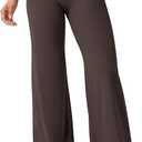 YEOREO Workout Leggings Womens No Front Seam Straight Leggings 29"/ 31.5"/ 33"/ 35" High Waist Buttery Eddiy Gym Yoga Pants (Large, Dark Brown)