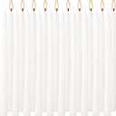 Howemon 20 Pack White Taper Candles 12 Inch Tall 3/4 Inch Thick Burn 10 Hours