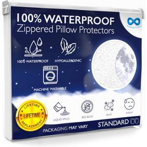 Everlasting Comfort King Pillow Protectors, Waterproof Stain Resistant 20 x 36"(2-Pack)