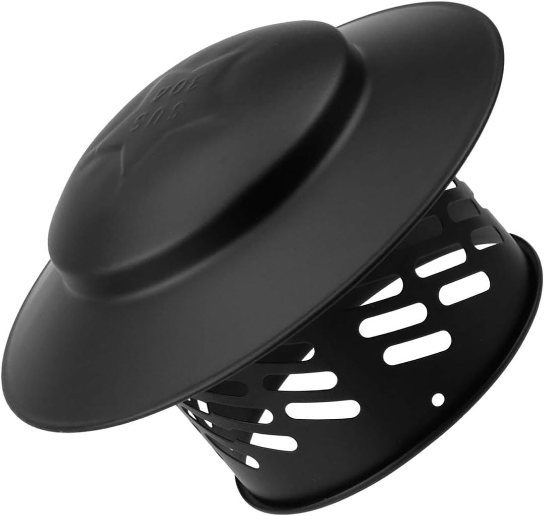 Cone Top Chimney Cap, RoundChimney Cover Cap Outside Roof Fireplace Screen Cover Exterior Stove Pipe Topper (Black, 3in)
