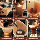 100 Count Pour Over Coffee Filters Compatible with Chemex 5-13 Cup, Unbleached, Disposable Squares Pre-Folded Paper Filter, No Paper Taste, for Pour-Over Coffeemaker Drippers
