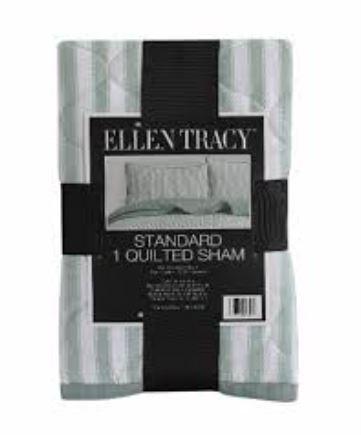 Ellen Tracy Stripe Single Standard Quilted Sham, 20 x 26