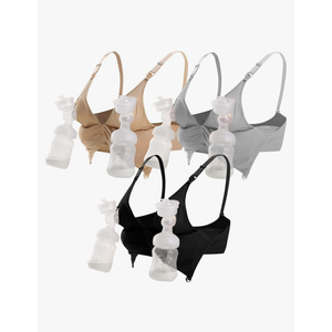 iloveSIA Nursing Bras for Mom Breastfeeding, Seamless Supportive Sleep Bra for Maternity Postpartum S-2XL 2 Pack.Size M