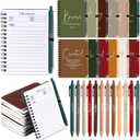 Kosiz 12 Sets Christian Spiral Notebooks Bulk Bible Study Prayer Journals with Bible Pens Aesthetic Small Notepad Pens Inspirational Gifts for Women Men Church Groups Families Office School Supplies (Retro Christmas)