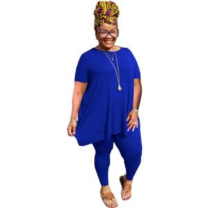 YeGine Women Plus Size 2 Piece Outfits Short Sleeve Top and Legging Pant Set Lounge Sets Tracksuit (XL)