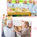 Retisee 200 Packs Plastic Disposable Bibs for Adults 14 x 24 Inch Eating Plastic Bibs for Women Men Elderly(White)