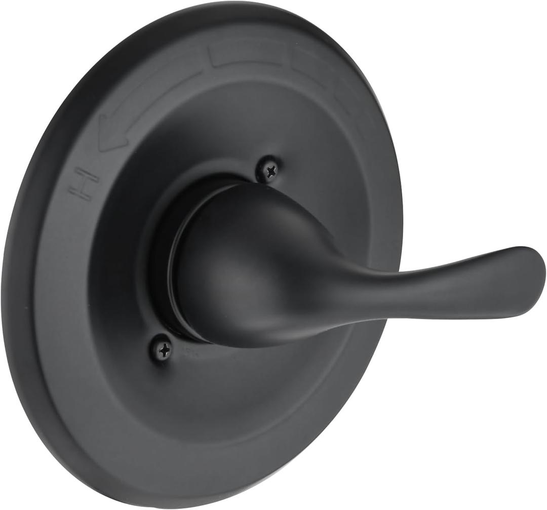 Shower Trim Kit Compatible with Delta 13/14 Series, Shower Cover Plate with Handle, Matte Black(Valve& Catridge Not Inclued)