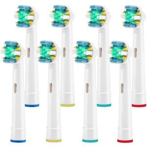 Toothbrush Replacement Heads Refill for Oral Electric Toothbrush Pro 1000 Pro 3000 Pro 5000 Pro 7000 Vitality Floss Action,8 Count with Covers