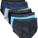 Fruit of the Loom Men's Underwear Briefs, Tag Free & Moisture Wicking, Assorted Color Multipacks, 6 Pack  Assorted Colors, XLarge