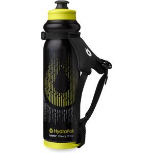 HydraPak Tempo Pro 525ml - Handheld Running Squeeze Bottle for Training and Race Day Hydration with Removable Strap (525ml/17oz) - Black