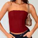 Mylleure Women Sheer Mesh Tube Top Back Zip Up Sleeveless Strapless Bandeau Crop Top Sexy See Through Going Out Streetwear (Black, Small)