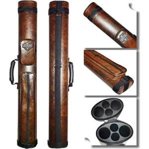 2x2 Hard cue case Oval Pool Cue Billiard Stick Carrying Case, One Size