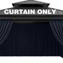 Outdoor Gazebo Curtain Replacement Universal 4-Panel Sidewalls 10' X 13',Outdoor Patio Waterproof Privacy Curtain with Double Zipper for Patio,Garden, and Backyard (Curtain Only)