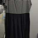 Women's Short Sleeve Maternity Dress Patchwork Pregnancy Clothes with Pockets (XX-Large)